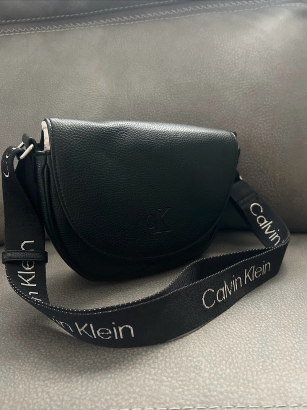 Calvin Klein All Day Saddle Bag- Black